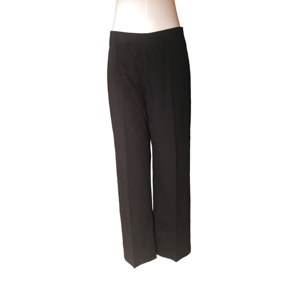 NWT Eileen Fisher Chocolate Mid Rise Viscose Stretch Ponte Straight Leg …